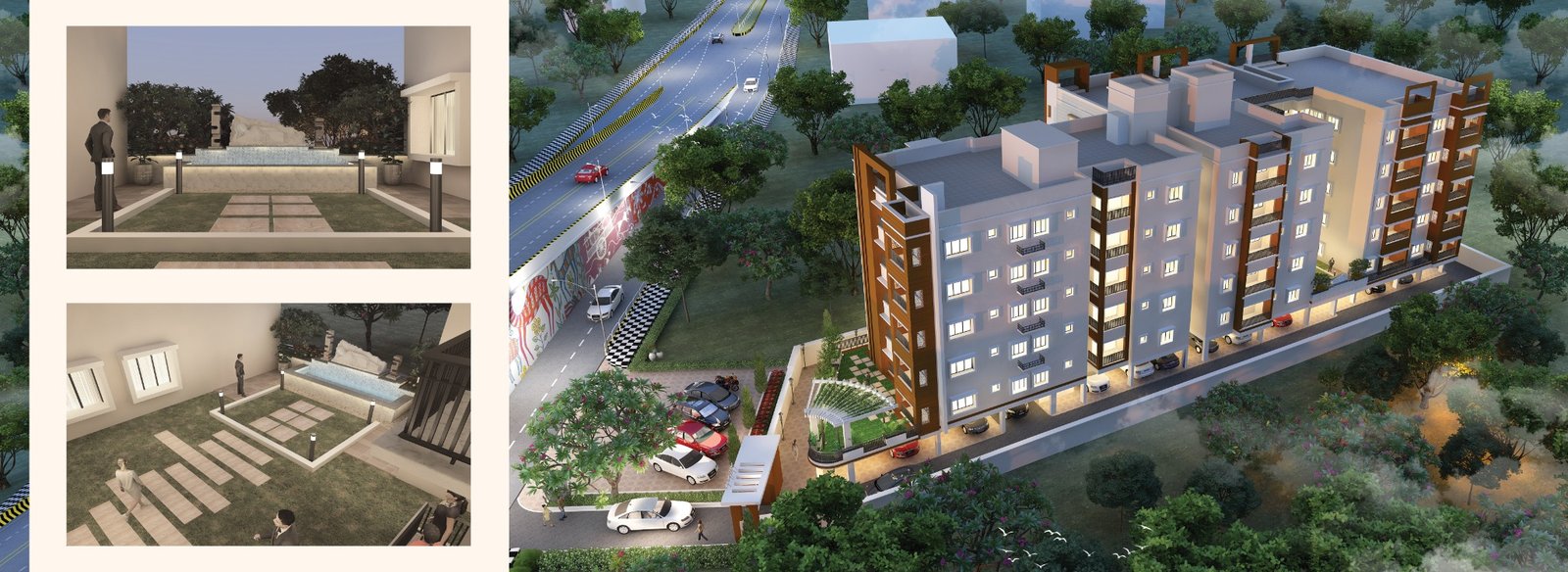Aerial perspective of Kalyani The Nest