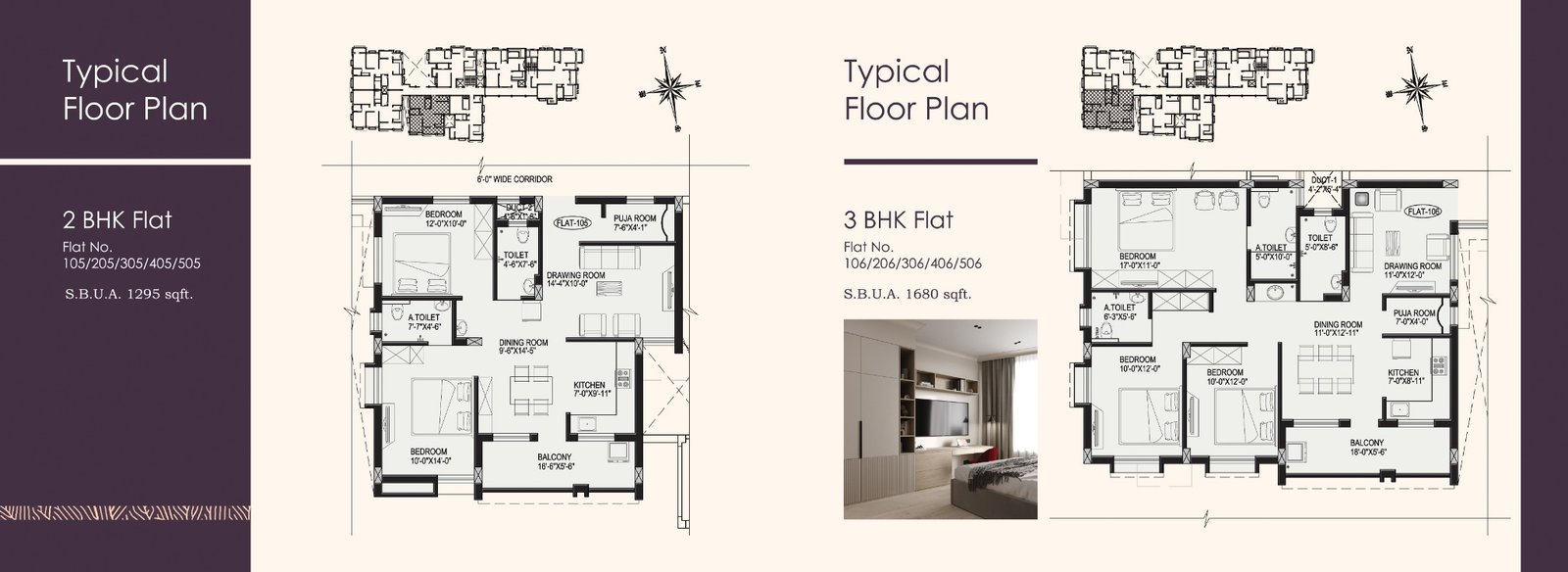 Kalyani The Nest 2 BHK and 3 BHK apartment plans
